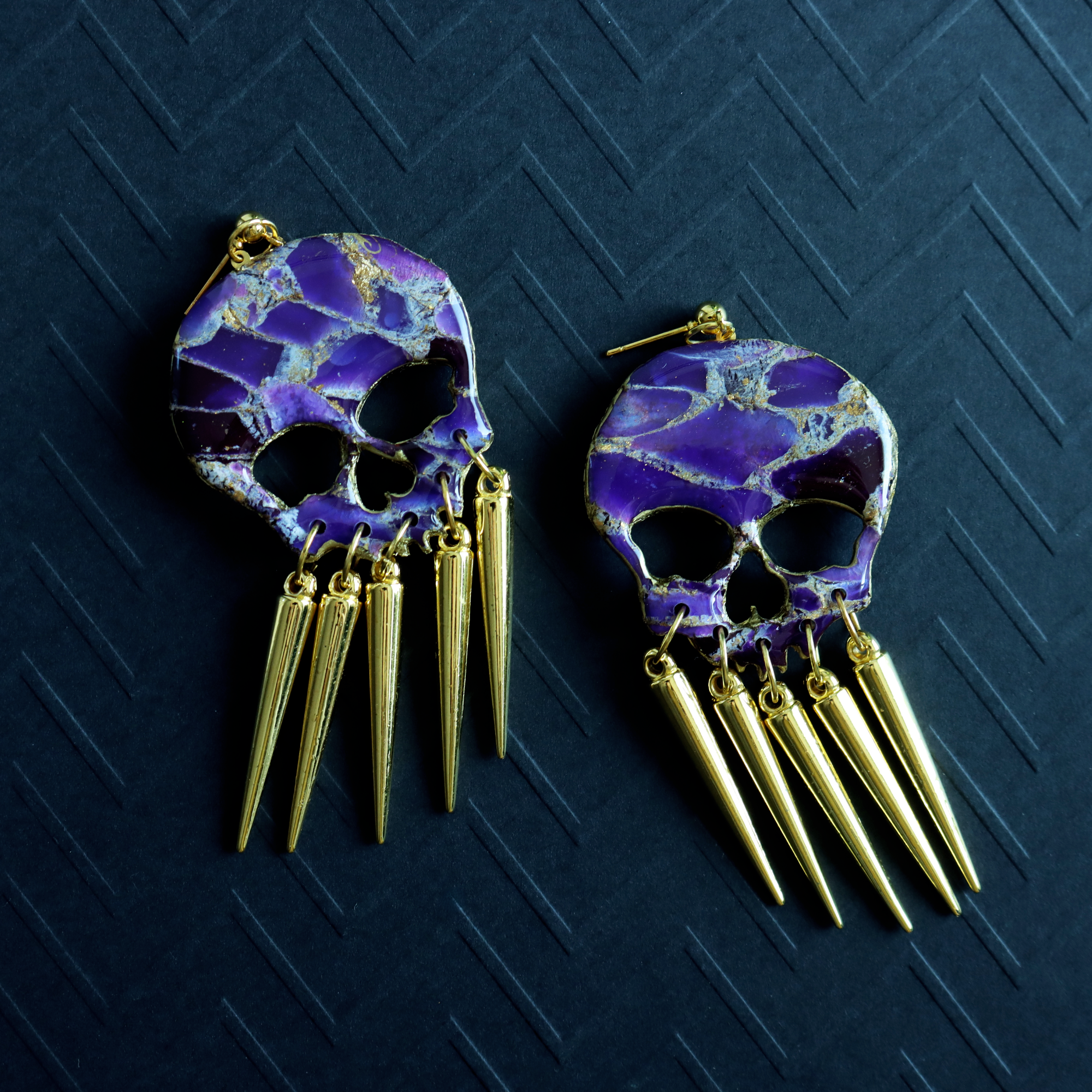Purple Amethyst Skulls